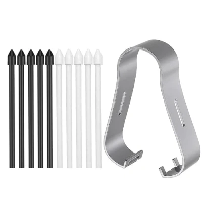 Immagine di [10 Pezzi] Punte di Ricambio per Pennino S Pen Samsung Galaxy Tab S9 FE+ Plus/S9+ Plus/S9 FE/S9/S9 Ultra/S6 Lite/S7 FE/S10 Ultra/S10+ Plus, Alta Sensibilità e Penna Controllo Preciso, Nero+Bianco