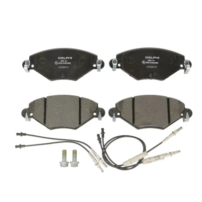 Immagine di DELPHI LP1654 Kit pastiglie freno con contatto segnalazione usura lamierino anticigolío accessori CITROËN: C5 II Hatchback