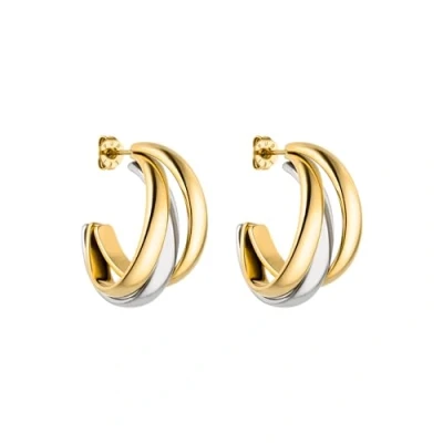Immagine di Purelei® Orecchini Cascade, da donna in acciaio inossidabile, a cerchio aperti trendy e resistenti all&#039;acqua, Diametro interno 20 mm (Bicolore)