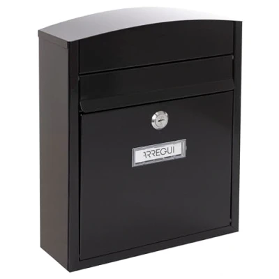 Immagine di ARREGUI Compact E5734 Cassetta Postale Individuale in Acciaio, della Posta da Parete, Esterno, Dimensione S (DIN A5), Facile Montare, Nero