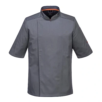 Immagine di Portwest Giacca da cucina a maniche corte MeshAir Pro Chef, colore: Grigio ardesia XL