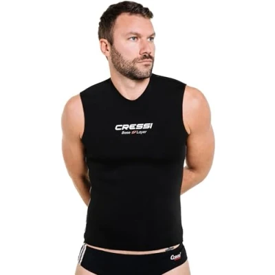 Immagine di Cressi Base Layer Man 2.5 mm, Sottomuta Stili Vari in Neoprene, Colore Nero Uomo, Nero, 3XL