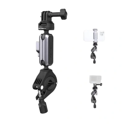Immagine di PGYTECH CapLock Supporto Manubrio Moto per DJI OSMO Action 5 Pro/4/3/Pocket 3/2, Gopro Hero 13/12/11/10, Insta360 Ace Pro 2/X4/ONE RS/R/X3/X2 con Adattatore filettatura 1/4&quot; 20