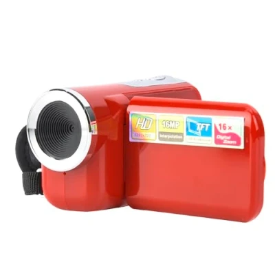 Immagine di videocamera per bambini, portatile digitale 16X HD con schermo LCD TFT da 2 pollici, (rosso)