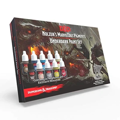 Immagine di The Army Painter Dungeons and Dragons Nolzur’s Marvelous Pigments Underdark Paint Set 10 colori acrilici per Roleplaying, Tabletop Boardgames, Wargames e pittura di miniature