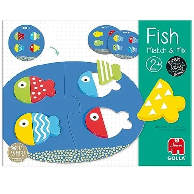 Immagine di Goula Fish Mix &amp; Match Un Primo Gioco educativo e di logica sui Colori per Bambini dai 2 Anni, Multicolore, 53476