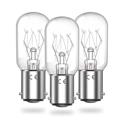 Immagine di Klarlight Lampadina a Baionetta 15W, B15 per Macchina da Cucire Dimmerabile, T22 Piccola Cucire, AC220 240V, Bianco Caldo 2700k (Confezione 3)