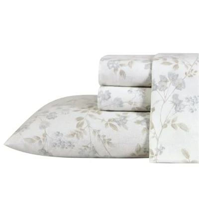 Immagine di Laura Ashley Home Set di lenzuola king size, in flanella cotone, spazzolato per una maggiore morbidezza e comfort (Fawna, size)