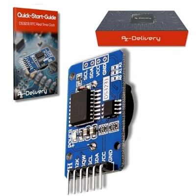 Immagine di AZDelivery Real Time Clock RTC compatibile con DS3231 E Batteria gratuita inclusa I2C Arduino incluso Book!