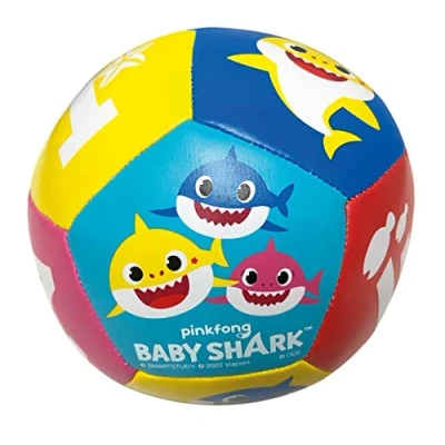 Immagine di ODS Baby Shark, Ball Ultra Soft, Palla Morbida 12 cm, Gioco per Prima Infanzia Sviluppo Tattile e Visivo con Numeri, in Ecopelle, Età Consigliata +6 Mesi