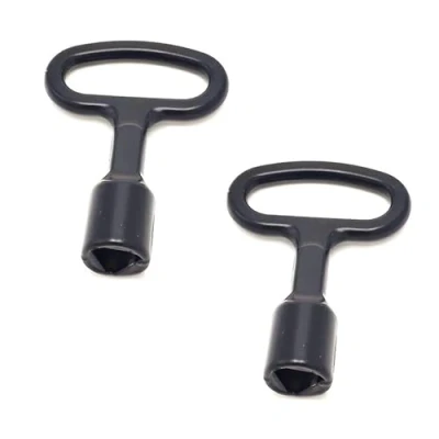 Immagine di ShiWuYou 2PCS Chiavi Triangolari Universali in Metallo, a Bussola Triangolare Resistenti e Durevoli per Cassette Elettriche, Gas, Acqua Contatore di Corrente, Nero