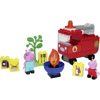 Immagine di Big Spielwarenfabrik 800057146 Set Bloxx con motore in polipropilene, 40 pezzi, per bambini dai 18 mesi, colore: rosso