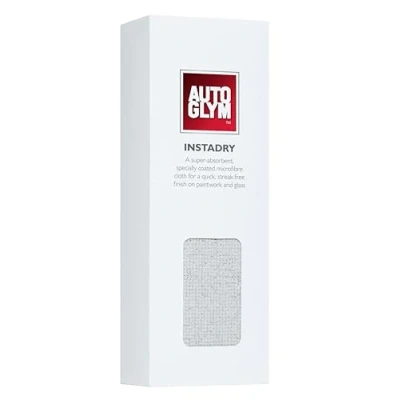 Immagine di Autoglym InstaDry Asciugamano Assorbente in Microfibra con Rivestimento, per la Pulizia degli Esterni dell&#039;Auto, 50 cm x 44 Grigio