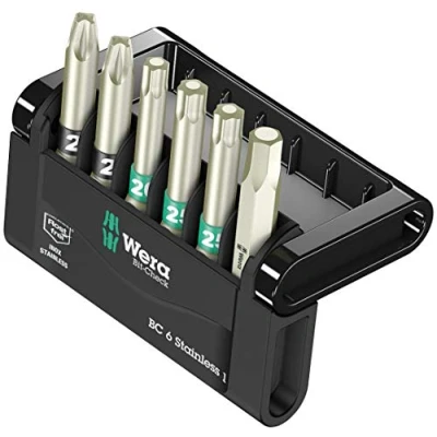 Immagine di Wera Bit Check 6 Stainless 1 05073634001 Kit inserti parti TORX interno, Brugola interna, Croce Pozidriv
