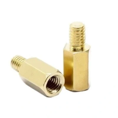 Immagine di 10/50 pz Maschio A Femmina Ottone Spacer M2 M2.5 M3 M4 M5 M6 Lungo Esagonale PCB Distanziali Distanziatori(10mm,M2 MF 50PCS)
