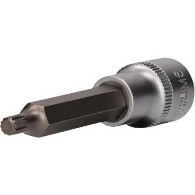 Immagine di BRILLIANT TOOLS BT022941 Bussola a inserto millerighe 1/2&quot;, lunga 100 mm, M6 [Powered by KS TOOLS]