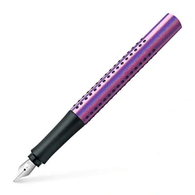 Immagine di Faber Castell 140841 Penna stilografica Grip Edition Glam, pennino di larghezza F, 1 pezzo, colore: Viola