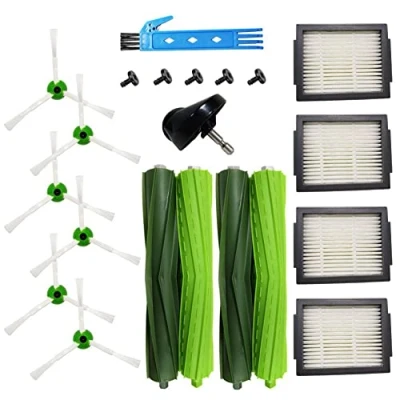 Immagine di Kit de Accesorios Compatible con Recambios Series i7 /i7 Plus E5 E6 E7 Pack 2 Cepillo Principal 6 Filtros Cepillos Laterales