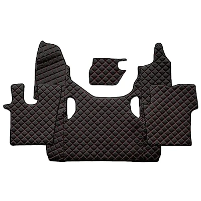 Immagine di F CORE Tappetini copricofani camion compatibile per SCANIA G NEXTGEN 01.17 AUTOMAT NERO/ROSSO