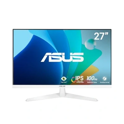 Immagine di ASUS VY279HF W Eye Care Monitor Business da 27 pollici FHD (1920x1080), IPS 100 Hz, Tempo di Risposta 1 ms, Adaptive Sync, Plus, Color Augmentation, DisplayWidget Center, Bianco