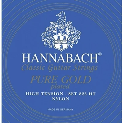 Immagine di Hannabach corde per chitarra classica, Serie 825 Tensione alto Special Gold set di 3 basso (Re4+La5+Mi6)