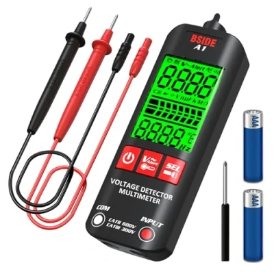 Immagine di BSIDE A1 Mini Multimetro Digitale Automatico Tester Elettricista Tascabile Grande LCD 3 Risultati Rilevatore di Tensione Senza Contatto Semplice continuità Resistenza Frequenza