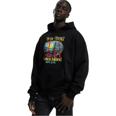 Immagine di Upscale by Mister Tee WU TANG Staten Island Heavy Felpa con cappuccio, Uomo, Taglia: XXL, Black