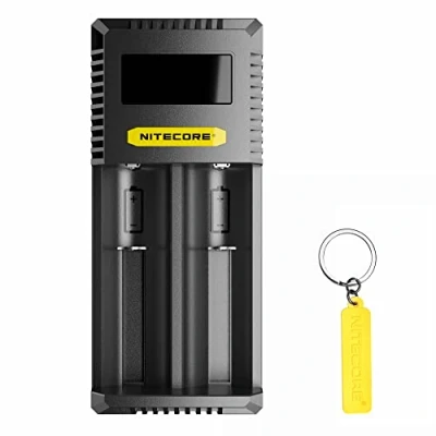 Immagine di NITECORE Ci2 Caricabatterie rapido USB C QC/PD, doppio slot per Li Ion/Ni MH/Ni Cd/IMR 14500 16340 18350 18650 20700 21700 AA AAA con etichetta