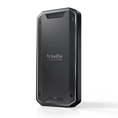 Immagine di SanDisk Professional 2 To PRO G40 SSD, jusqu&#039;à 2700 MB/s, Disque SSD portable Thunderbolt 3 (40Gbps), USB C (10Gbps), Ultra robuste avec un indice IP68 pour la résistance à l&#039;eau et poussière