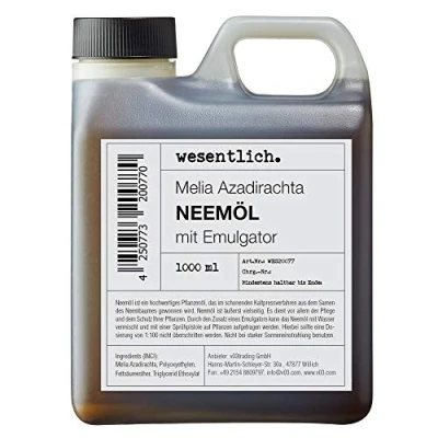 Immagine di wesentlich., olio di neem con emulsionante da 1000 ml, pre miscelato per un’immediata applicazione (etichetta in lingua italiana non garantita)