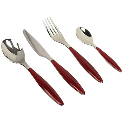 Immagine di Guzzini Feeling, Set 24 Posate Colorate Rosso, 15.8 x 7.5 h25.5 cm 23000065