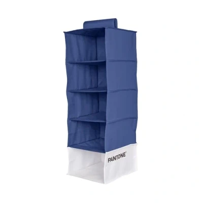 Immagine di PANTONE™ Organizer Armadio Salvaspazio da Appendere 5 Scomparti Abiti e Accessori, Organizzatore Verticale Pieghevole, Divisori per Interno Portaoggetti Vestiti 84x30x30 cm