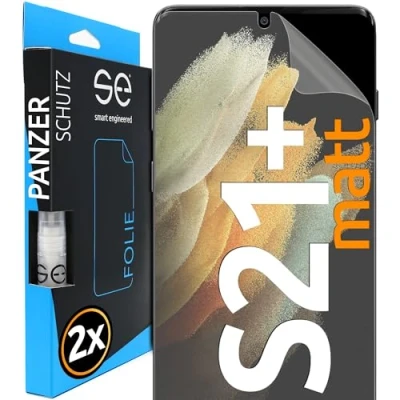 Immagine di smart engineered 3D Pellicola opaca di protezione dello schermo per Samsung Galaxy S21 Plus antiriflesso [2 pezzi Opaco, Case friendly, Protettiva TPU
