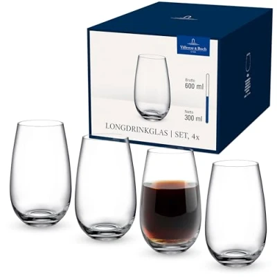 Immagine di Villeroy &amp; Boch Entrée bicchiere, set da 4, 620 ml, cristallo, trasparente