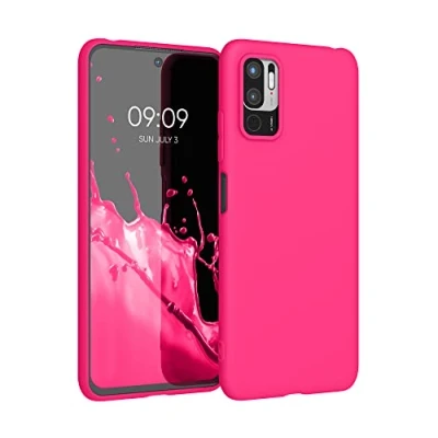 Immagine di kwmobile Custodia Compatibile con Xiaomi Redmi Note 10 5G Cover Back Case per Smartphone in Silicone TPU Protezione Gommata rosa shocking