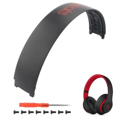 Immagine di Studio 3 Kit di riparazione per Fascia capelli 2, compatibile con 3.0 / 2.0 Wireless (B0500 B0501) superiore (Studio3, nero rosso)