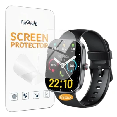 Immagine di Frgnie Pellicola protettiva compatibile con Kuizil Smartwatch da 1,91&quot; (6 pezzi) HD flessibile in TPU, WeurGhy T70 Displayschutzfolie