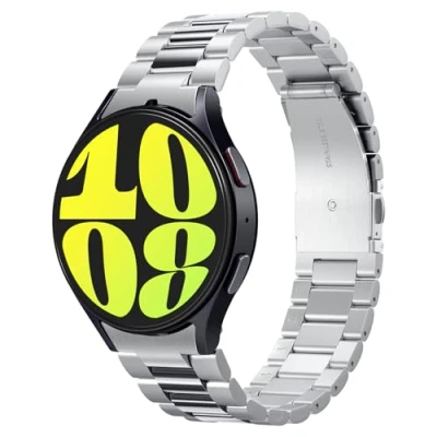 Immagine di Spigen Modern Fit Cinturino Compatibile con Samsung Galaxy Watch 7 40mm, 6 44mm, Classic 47/43mm Argento