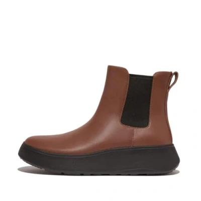 Immagine di Fitflop F Mode Leather Flatform Chelsea Boots, Stivali Donna, Marrone Intenso, 43 EU