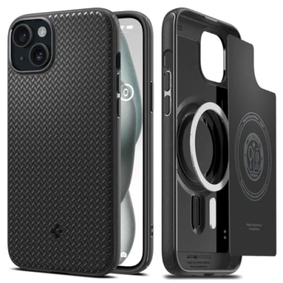 Immagine di Spigen Cover per iPhone 15 Plus, Mag Armor MagFit, Compatibile con MagSafe Nero Opaco