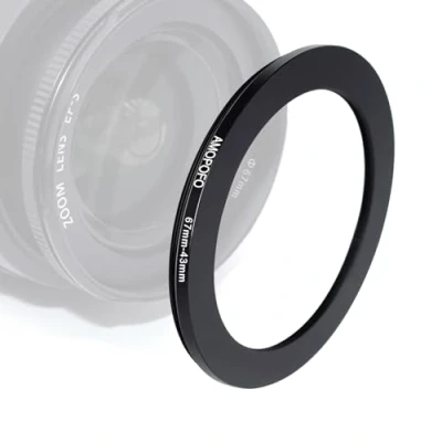 Immagine di 67mm 43mm Anelli adattatori Step down,da di Lente a Telecamera Filtro UV ND CPL,67mm to Filter Adapter