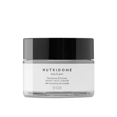 Immagine di NUTRIDOME Crema viso Antirughe, Notte 50 ml Levigante e Rassodante, con un Complesso di oli Idratanti, Acido Ialuronico Idratazione, Rigenerazione Azione Antirughe