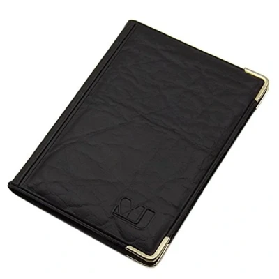Immagine di Porta carte di credito con 12 scomparti MJ Design Germany Made in UE diversi colori e designs (Design 4 / Nero)