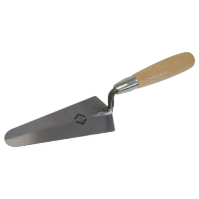 Immagine di C.K T527207 Cazzuolino punta tonda in acciaio al carbonio manico legno 180 mm