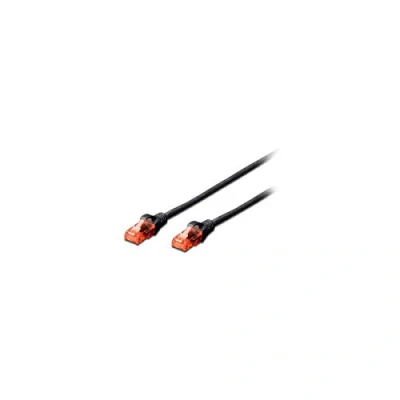 Immagine di Ewent EW 6U 010BL Cavo di Rete Patch CAT 6 U/UTP, AWG 24/7, 2 Connettori RJ45, 1m, Nero