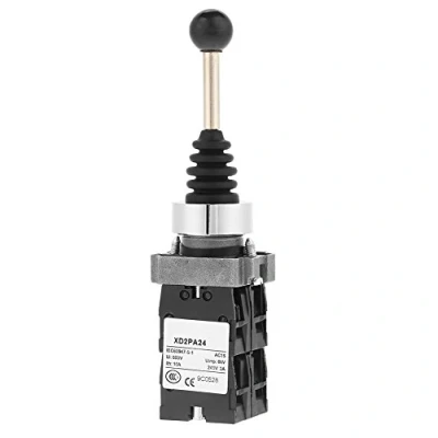 Immagine di joystick interruttore momentaneo, AC 380 V DC 220 4 posizione Spring Return Monolever momentaneo Joy stick, nero