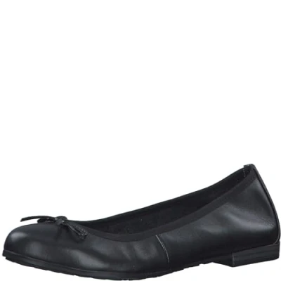 Immagine di MARCO TOZZI Ballerine Donna in Pelle con Fiocco, Nero (Schwarz), 37 EU