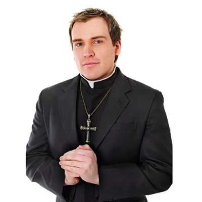 Immagine di Bristol novità DS105 Priest camicia collare anteriore con set di accessori, taglia unica