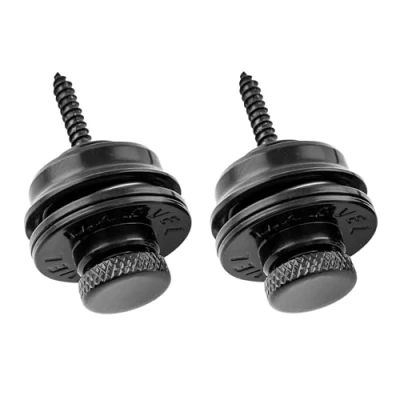 Immagine di Musiclily Pro Chitarra Lock Tracolla in Acciaio Strap Locks Security Attacchi di Sicurezza per Elettrica Acustica Basso, Nero (Set 2)