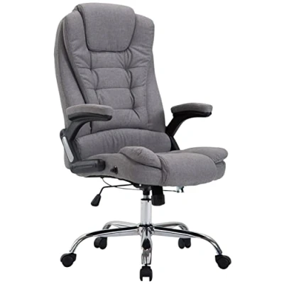 Immagine di CLP Sedia Ufficio Thor XXL In Stoffa I Poltrona Studio Carico Max 150 KG Pc Ergonomica Regolabile, Colore:grigio